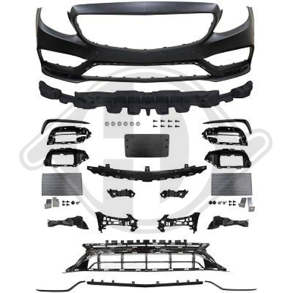 Front Stoßstange vorne passend für Mercedes C-Klasse W205 18-21 1673751 mit ABE