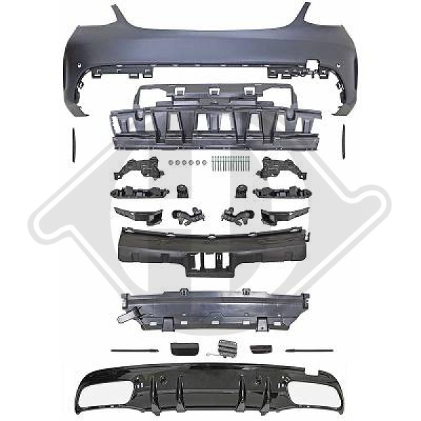 Heck Stoßstange hinten passend für Mercedes C-Klasse W205 14-21 1673755 mit ABE