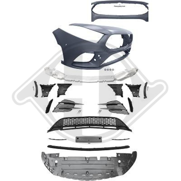 Front Stoßstange vorne passend für Mercedes A-Klasse W177 18-22 1683251 mit ABE