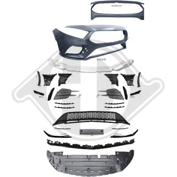 Front Stoßstange vorne passend für Mercedes A-Klasse W177 18-22 1683352 mit ABE