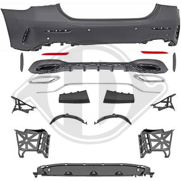 Heck Stoßstange hinten passend für Mercedes A-Klasse W177 18-22 1683556 mit ABE
