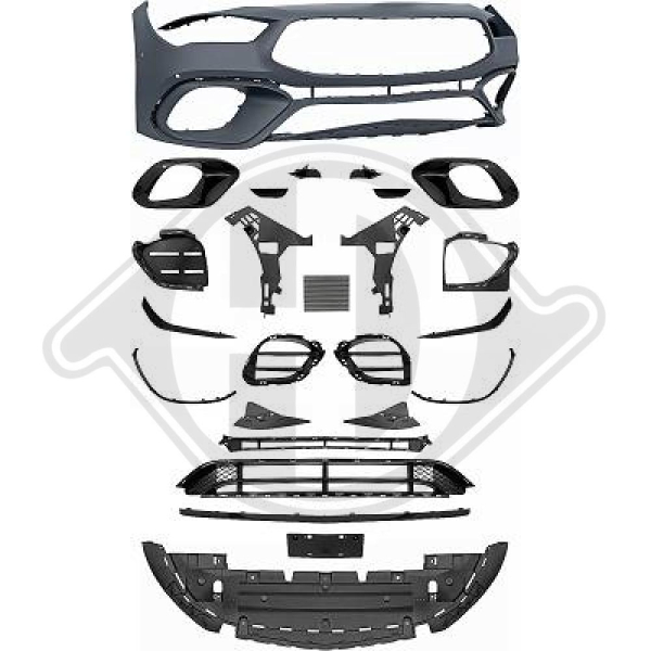 Front Stoßstange vorne passend für Mercedes CLA C118 X118 19- 1683651 mit ABE