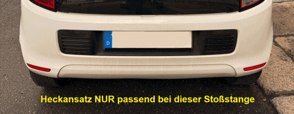 Heckdiffusor Diffusor Ansatz passend für Renault Twingo III 14-4/19