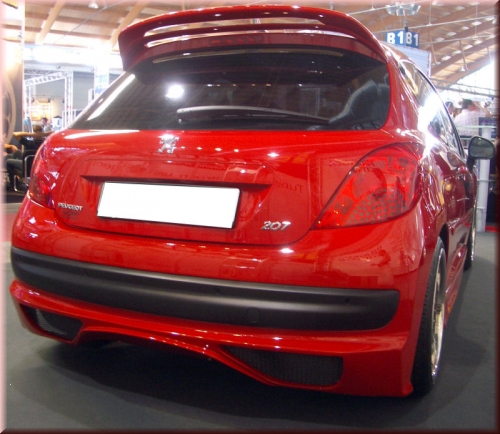 Heck Stoßstange hinten Heckschürze passend für Peugeot 207