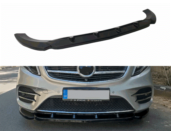 Frontspoiler passend für Mercedes V-Klasse W447 AMG-Line 14- in GLANZ SCHWARZ