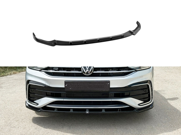 Frontspoiler passend für VW Tiguan R R-Line 2020-2024 in GLANZ SCHWARZ