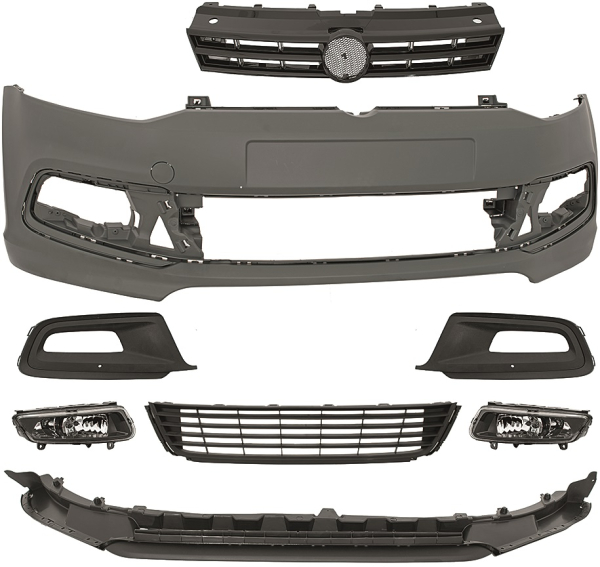 Front Stoßstange vorne in Sport Optik passend für VW Polo 6R 6C 09-17 nicht R-Line 2207350 mit ABE