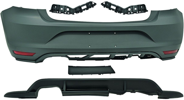 Heck Stoßstange hinten in Sport Optik passend für VW Polo 6C 14-17 nicht GTI 2207855 mit ABE