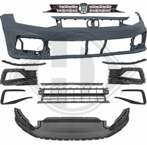 Front Stoßstange vorne in Sport Optik passend für VW Polo AW 17-21 nicht GTI R 2209350 mit ABE