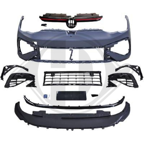Front Stoßstange vorne in Sport Optik passend für VW Golf 8 19-24 nicht R 2218353 mit ABE