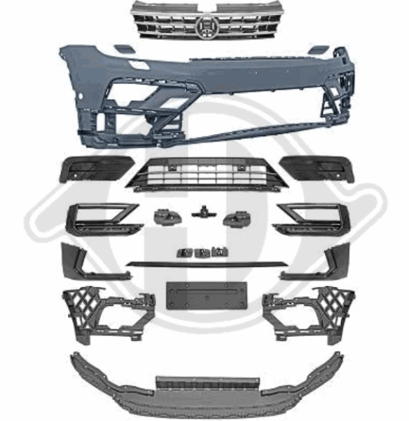 Front Stoßstange vorne in Sport Optik passend für VW Tiguan II 16-20 nicht R 2256350 mit ABE