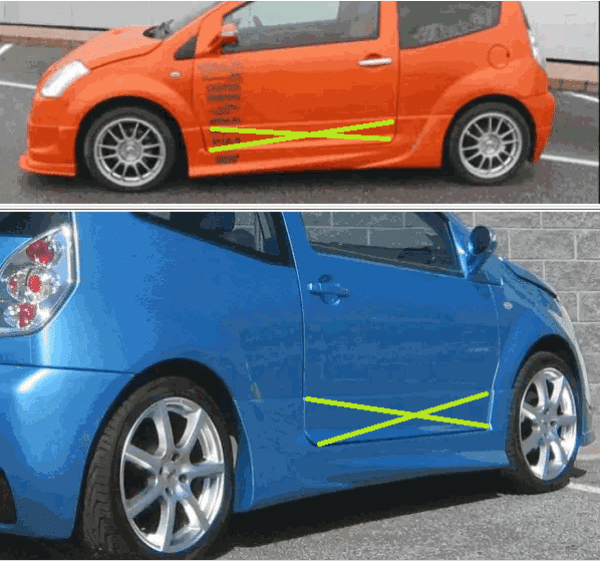 Satz Seitenschweller passend für Citroen C2