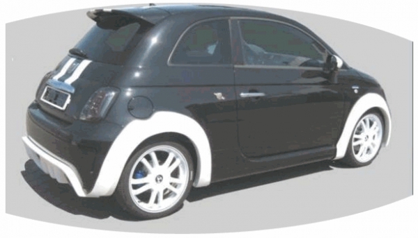 Kotflügelverbreiterungen 25mm passend für Fiat 500 Abarth -12/15
