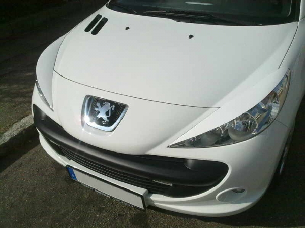 French Power Scheinwerferblenden Blenden Böser Blick passend für Peugeot 206+