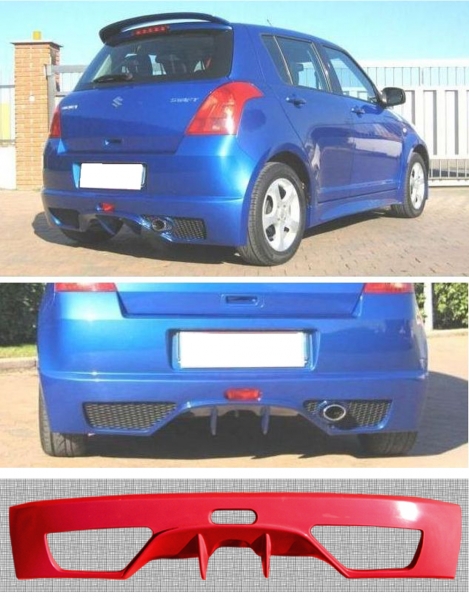 Heckdiffusor Diffusor Ansatz Heckschürzenansatz passend für Suzuki Swift