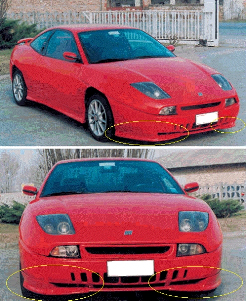 Satz Frontspoilerecken Spoiler Ecken passend für Fiat Coupe