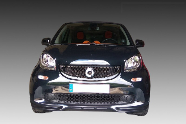 Frontspoiler passend für Smart fortwo 453 2014-2019 in GLANZ SCHWARZ