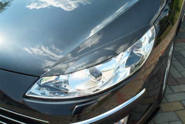 French Power Scheinwerferblenden Blenden Böser Blick passend für Peugeot 407