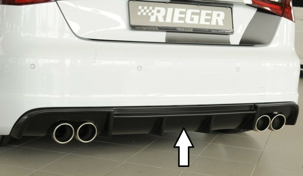 Rieger Heckdiffusor Diffusor für Audi S3 8V MATT SCHWARZ 56813