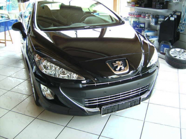 French Power Scheinwerferblenden Blenden Böser Blick passend für Peugeot 308 Phase 1 bis Bj. 05/2011