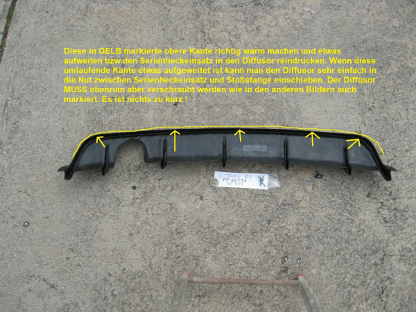 Heckdiffusor Diffusor Ansatz passend für Citroen C2 B-Ware 2.Wahl