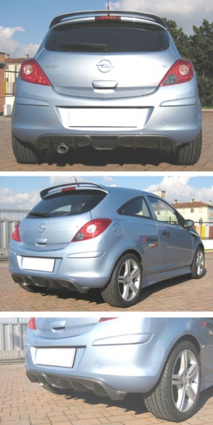 Heckdiffusor Diffusor Ansatz passend für Opel Corsa D