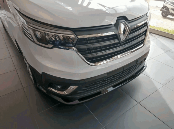 Frontspoiler passend für Renault Trafic Facelift 2022- in GLANZ SCHWARZ