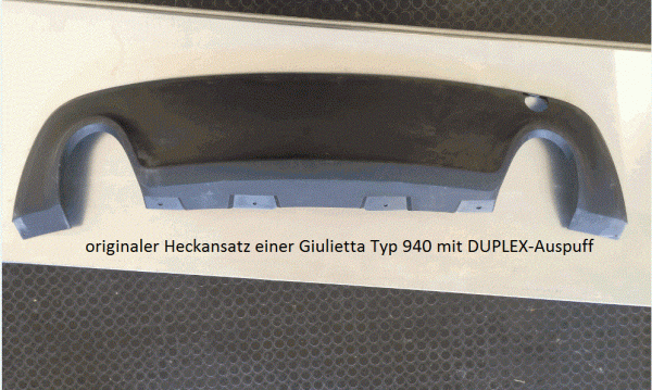 Heckdiffusor Diffusor Ansatz Duplex passend für Alfa Giulietta