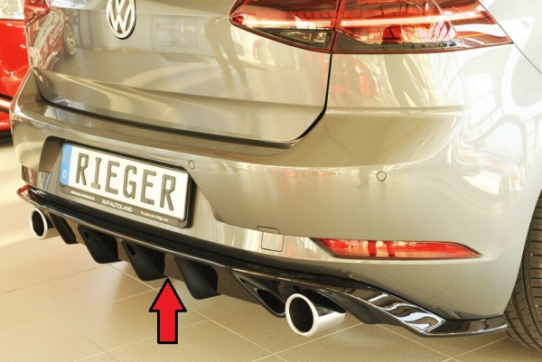 Rieger Heckdiffusor Diffusor für VW Golf 7 GTI FL GLANZ SCHWARZ 88160