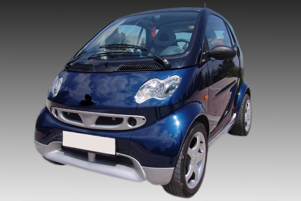 Frontspoiler passend für Smart fortwo 450 Coupe Cabrio 2003-02/2007 in GLANZ SCHWARZ