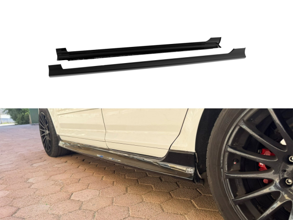 Seitenschweller passend für Audi A3 8P Sportback 2005-2012 in GLANZ SCHWARZ