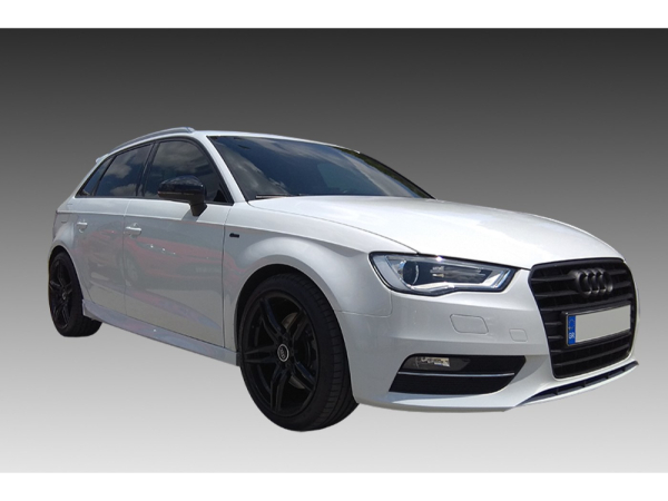 Seitenschweller passend für Audi A3 Sportback 8V 13-20 in GLANZ SCHWARZ
