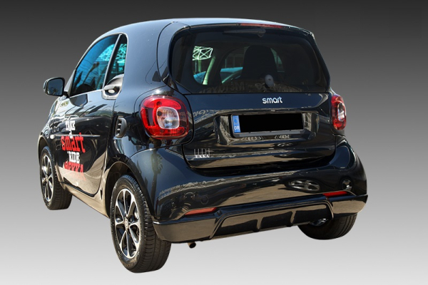 Heckdiffusor passend für Smart fortwo 453 2014-2024 in GLANZ SCHWARZ