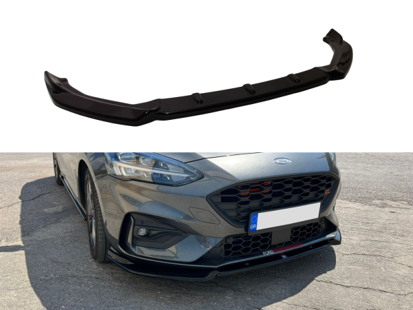 Frontspoiler passend für Ford Focus ST und ST-Line 2018- in GLANZ SCHWARZ