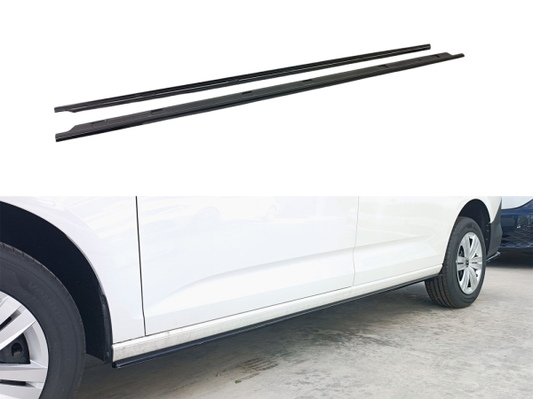 Seitenschweller passend für VW Caddy Maxi 2021- Ford Transit Connect L2 2024- in GLANZ SCHWARZ