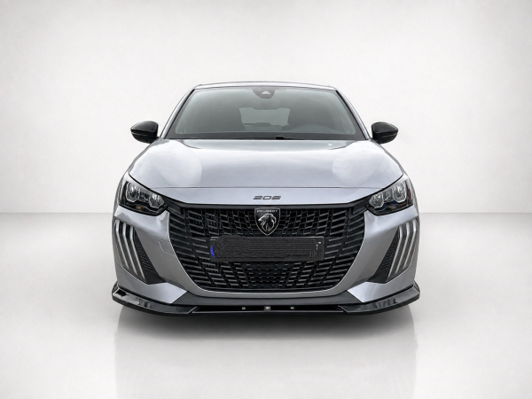Frontspoiler passend für Peugeot 208 2019- (auch für Facelift ab 2023) in GLANZ SCHWARZ