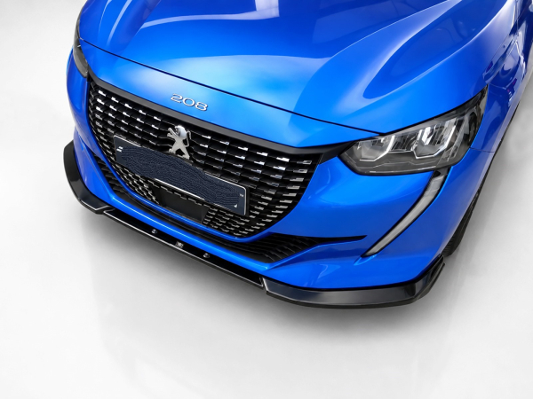 Frontspoiler passend für Peugeot 208 2019- (auch für Facelift ab 2023) in GLANZ SCHWARZ
