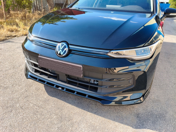 Frontspoiler passend für VW Golf 8 in GLANZ SCHWARZ 2024-