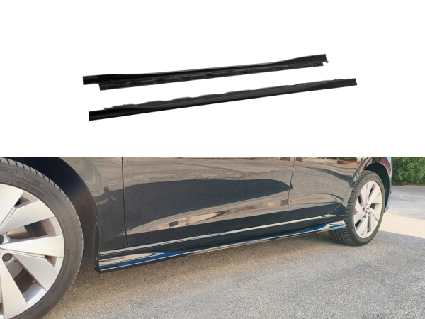 Seitenschweller passend für VW Golf 8 in GLANZ SCHWARZ
