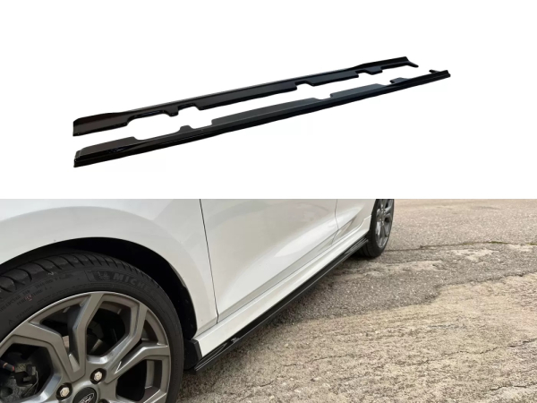 Seitenschweller passend für Ford Fiesta 8 ST ST-Line 17- in GLANZ SCHWARZ