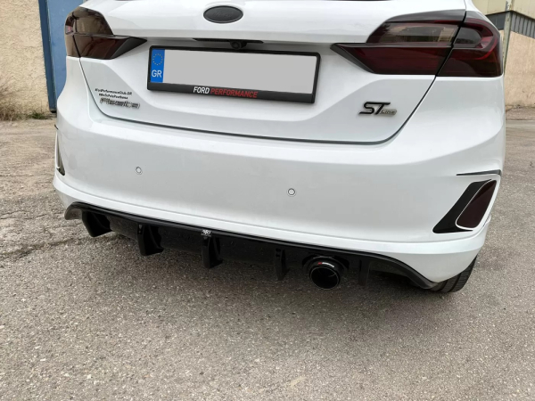 Heckdiffusor passend für Ford Fiesta 8 ST-Line 17- in GLANZ SCHWARZ