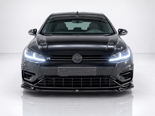 Frontspoiler passend für VW Golf 7 R R-Line 2016-2020 in GLANZ SCHWARZ