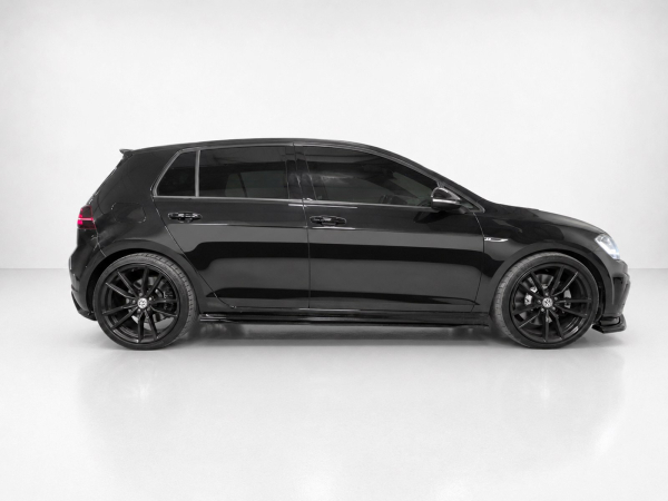 Seitenschweller passend für VW Golf 7 R R-Line 2016-2020 in GLANZ SCHWARZ