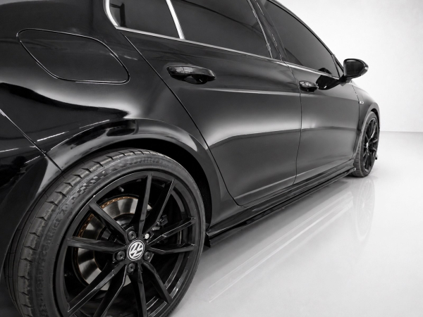 Seitenschweller passend für VW Golf 7 R R-Line 2016-2020 in GLANZ SCHWARZ