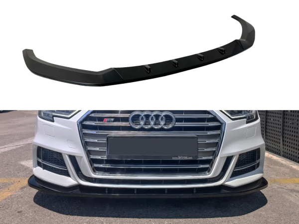 Frontspoiler passend für Audi A3 S-Line S3 Sportback 8V 16-19 in GLANZ SCHWARZ