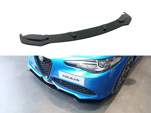 Frontspoiler passend für Alfa Romeo Giulia Veloce in GLANZ SCHWARZ