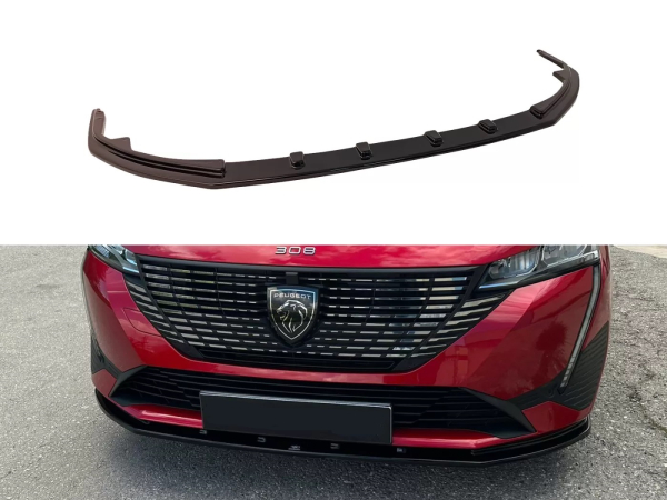 Frontspoiler passend für Peugeot 308 III 2021-9/2025 in GLANZ SCHWARZ