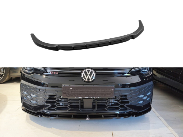 Frontspoiler passend für VW Golf 8 GTI GTE R-Line in GLANZ SCHWARZ 2024-