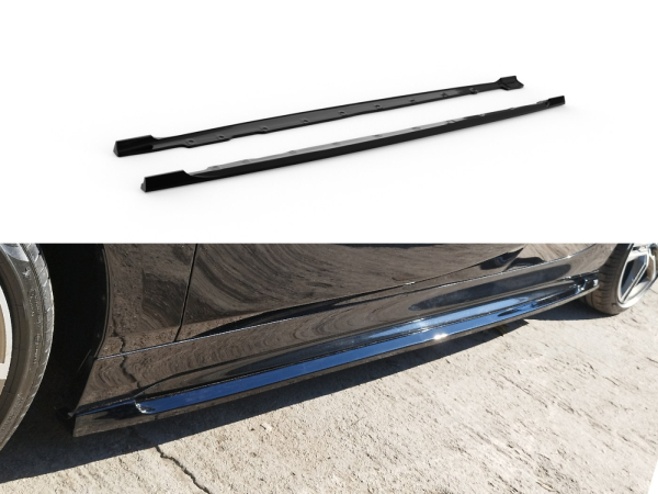 Seitenschweller passend für BMW 1er F40 M-Paket 19-24 in GLANZ SCHWARZ