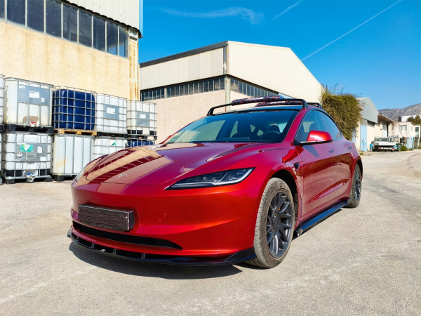 Frontspoiler passend für Tesla Model 3 2023- in GLANZ SCHWARZ